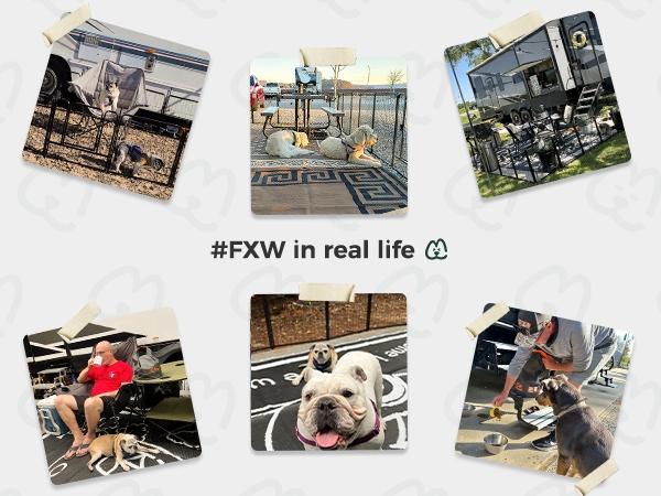 FXW Rollick Unleashed Dog Playpen, Add-On 2/4 Panels for Indoor, Yard, RV Camping, 24"/32"/40"/45"/50" Height for Small/Medium/Large Dogs, Black│Patented