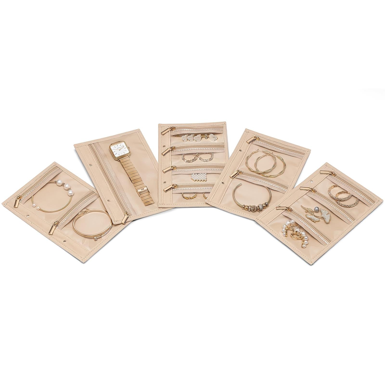 BOOVO Jewelry Book Organizer – Bracelet Storage, Ring Binder, PU Leather | Jewelry Bag Collection, Clear Pouch Storage, Organizer for Rings, Bracelets, Postcards, and Accessories for Home and Travel