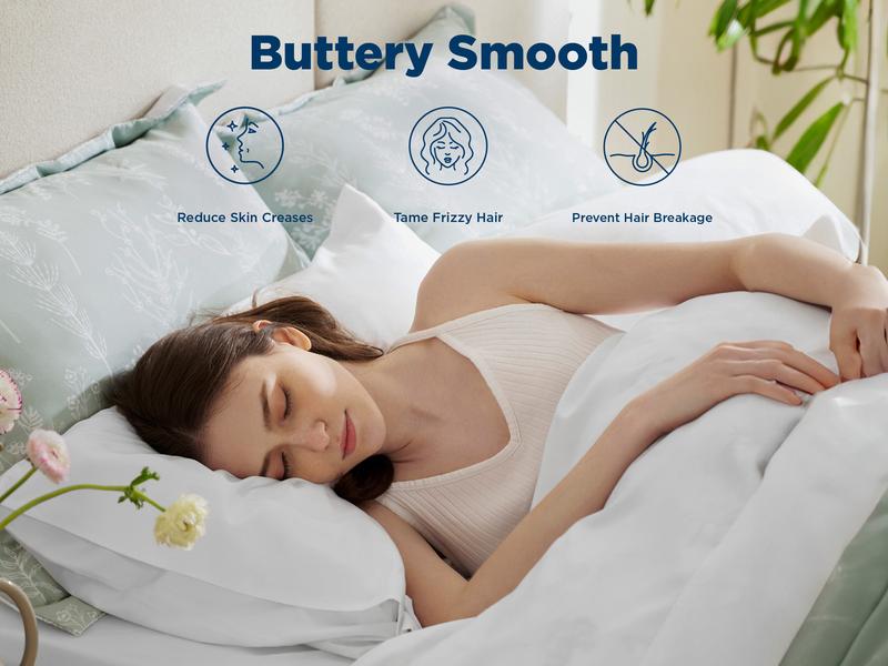 Bedsure 1OO% Bamboo-Derived Rayon Cooling Sheet Set 4 Pcs, Breathable & Soft, Deep Pocket Up to 16 Inches, Hotel Luxury Sleep, Wrinkle, Fade Resistant