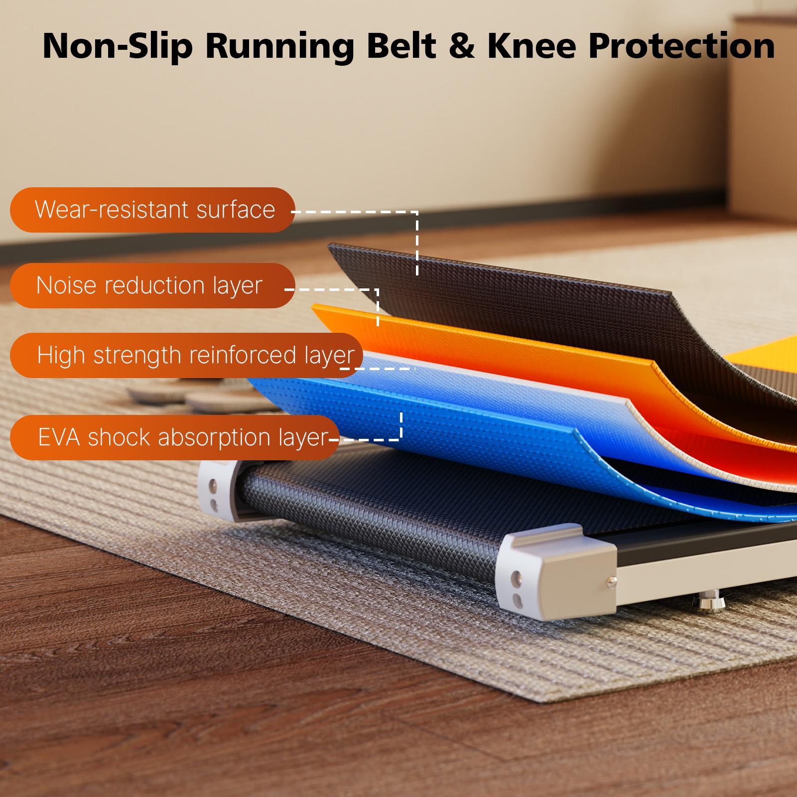 Yagud Incline Treadmill with Handles, 2026 Upgraded Small Treadmills Home, Portable Electric Treadmills for Home 265 lbs Capacity,Walking Pad Treadmill,Lightweight Folding Foldable Walking Pad with LED Display