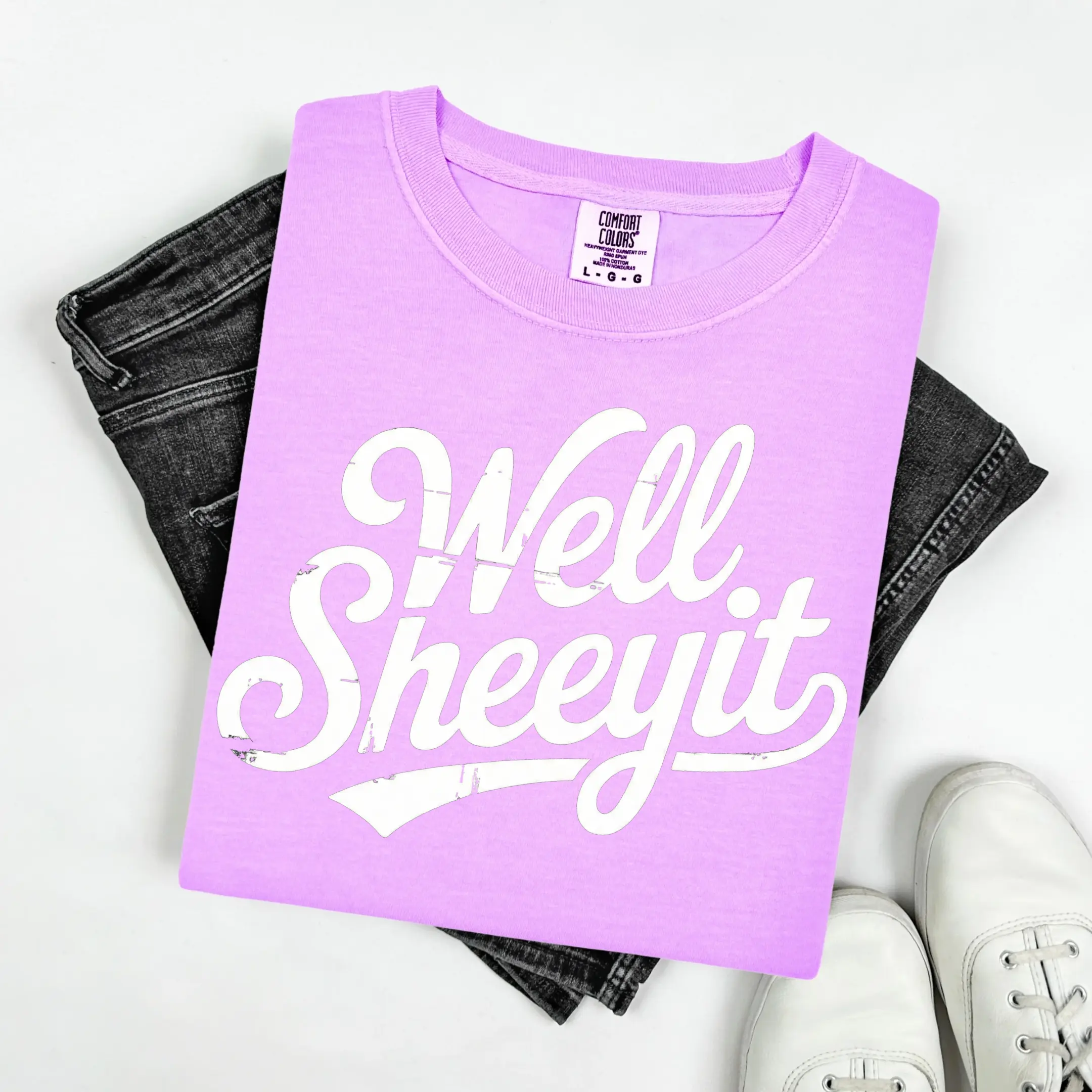 White Well Sheeyit Comfort Colors T-Shirt 'NLB'