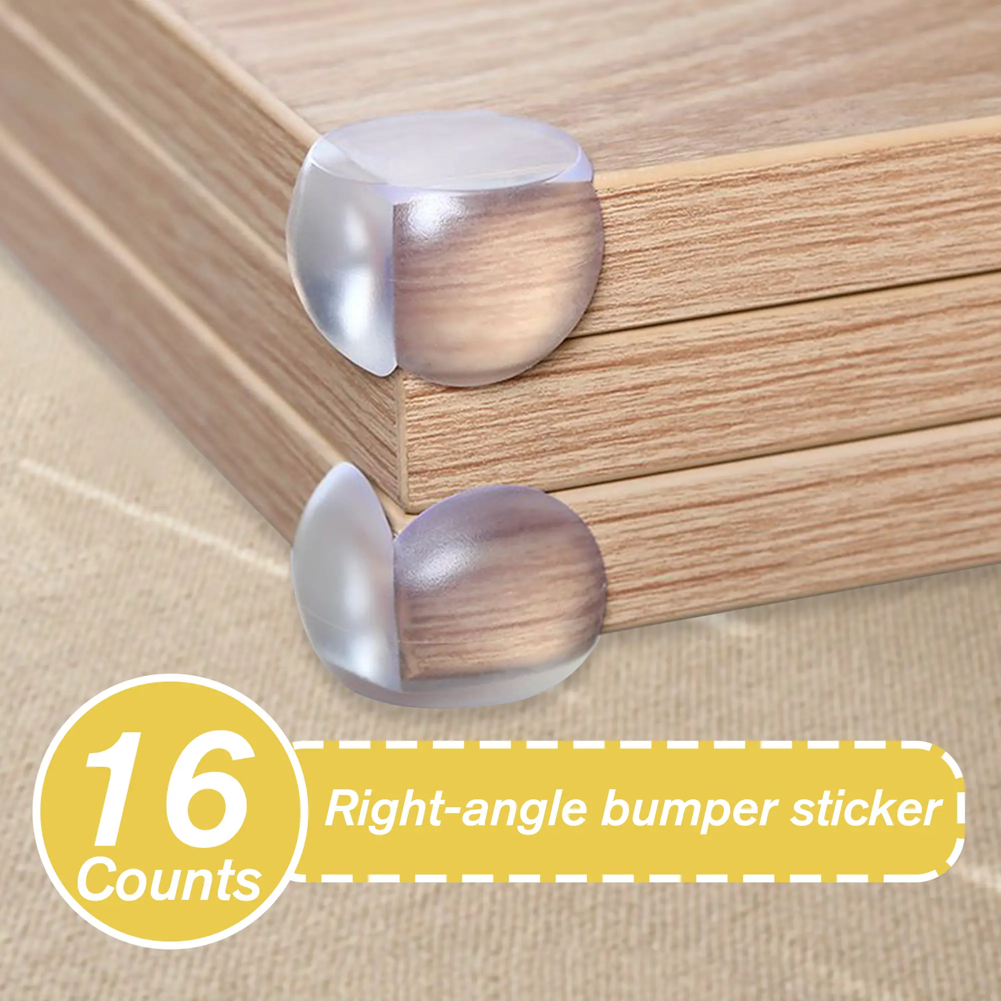 16-Count Transparent Round Proofing Corner Protectors - Soft PVC Cushion Bumpers, Adhesive Strips for Easy Setup, Strong Hold for Busy Homes, Full Edge Cover for Glass Wood Metal Table Furniture Safety Pads, Baby-Safe, Removes Clean No Residue