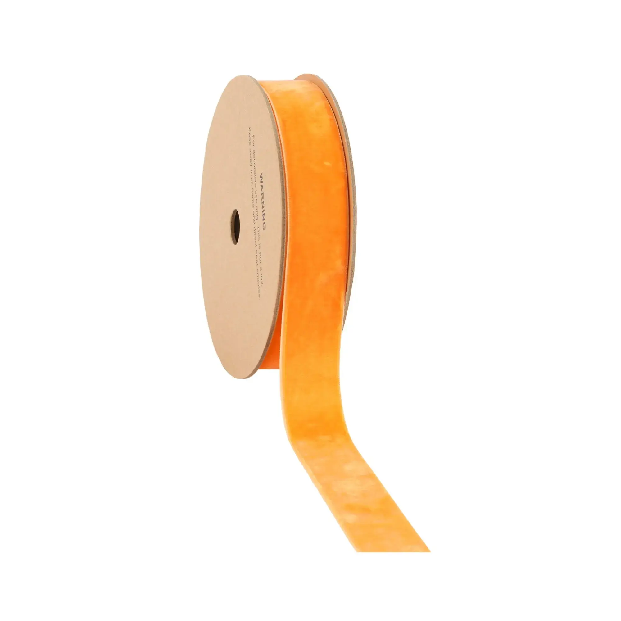 1" Velvet Ribbon Roll - Orange, 10-Yard Sewing Accessory for Creative Gift Packaging & Gift Wrapping Supplies