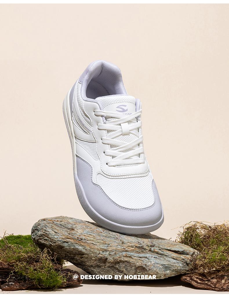 HOBIBEAR Wide-Toe Women's Plus-Size German Training Shoes for Spring/Autumn - Retro Color-Block Flat Sneakers