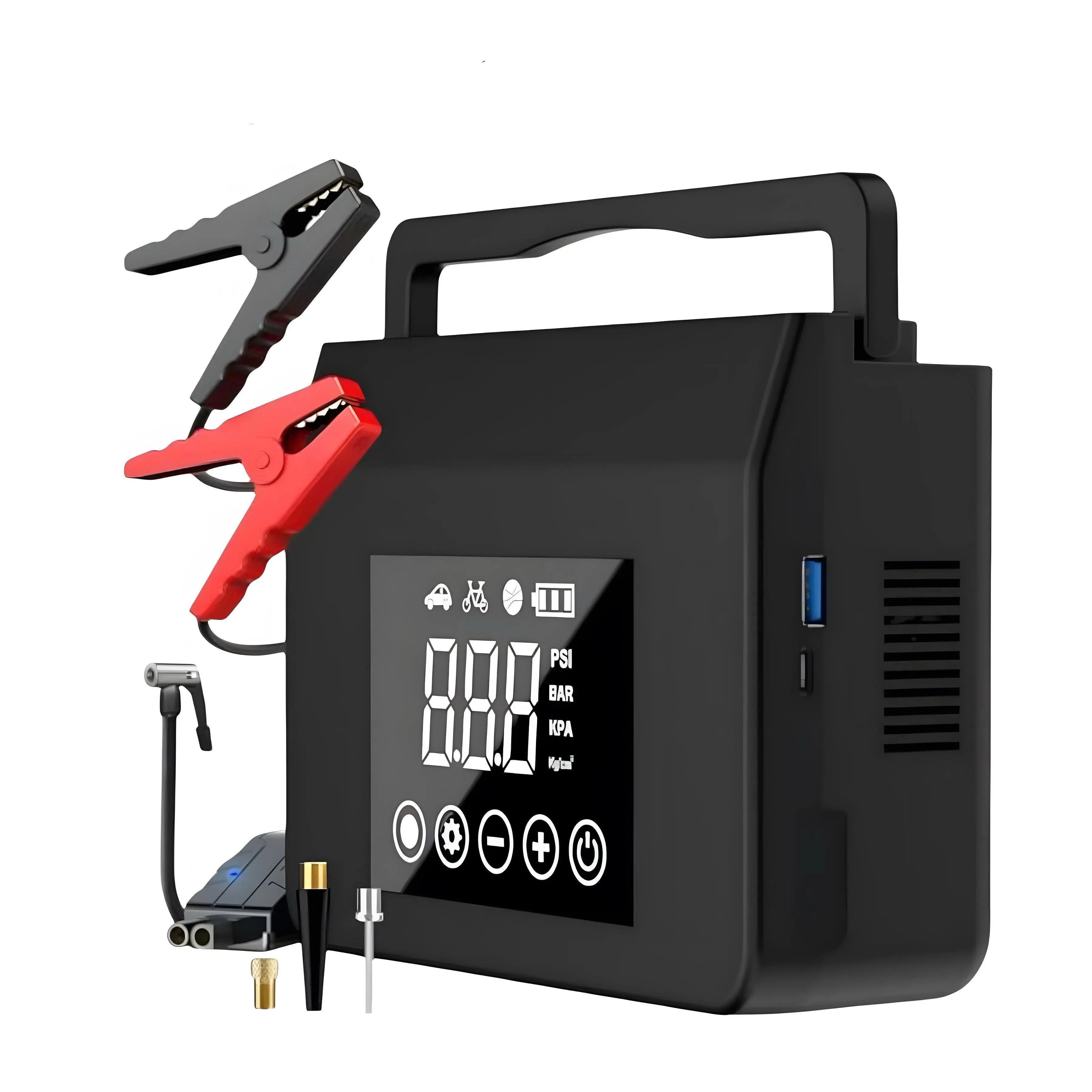 HIEHA portable 4000A Jump Starter with Air Pump: Jump Start Dead Batteries & Inflate Tires Anywhere