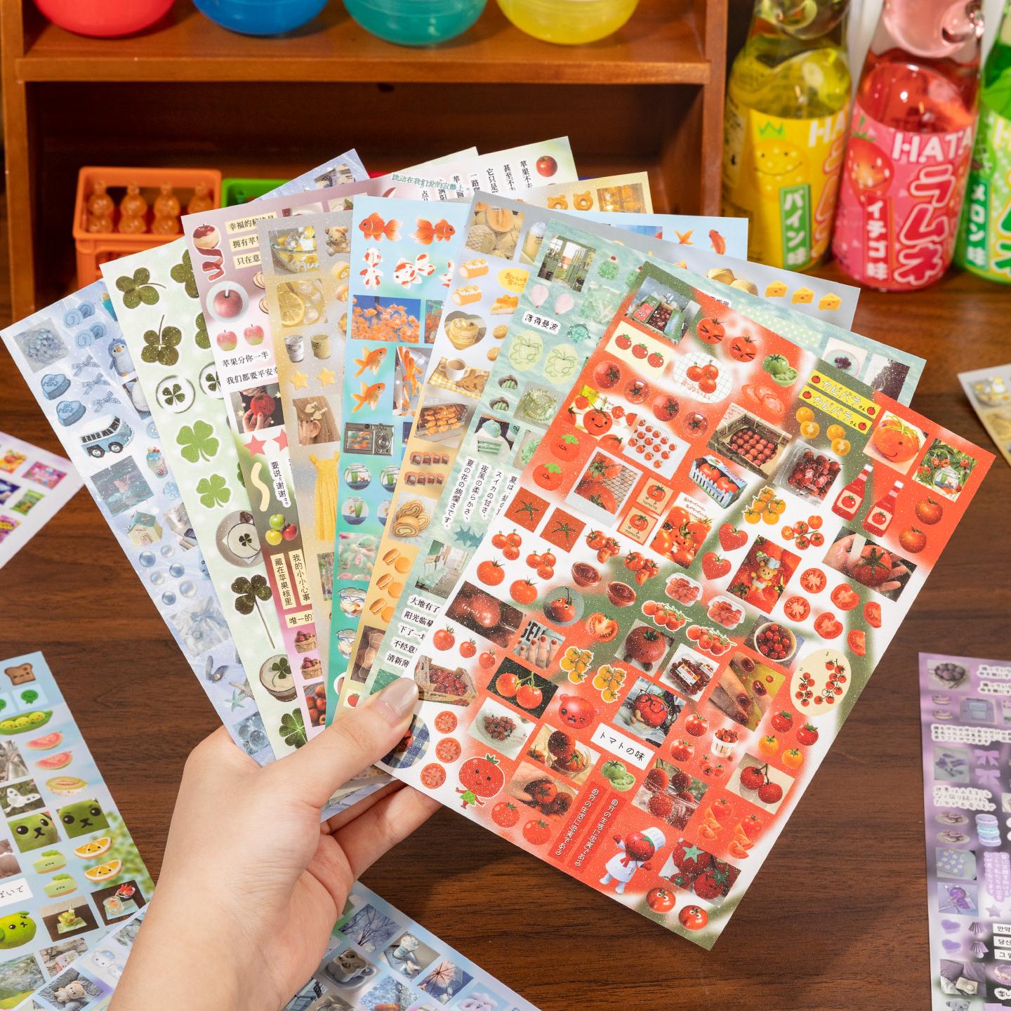 3500 pcs 29 Sheets A5 Large-sized Japanese-style Sticker Book with Multiple Series Various Colors New-style Stickers for Scrapbooking Supplies and Diary Stickers