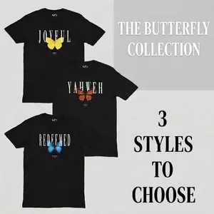 Gen Beta Butterfly Faith Collection | Oversized Streetwear Aesthetic | Modest Graphic Tee for Women | Romans 12:12, Galatians 2:20, Exodus 14:14