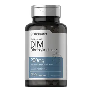 Horbäach DIM Supplement For Women and Men | 200mg | 200 Capsules | Advanced Diindolylmethane | with Black Pepper Extract | Non-GMO, Gluten Free