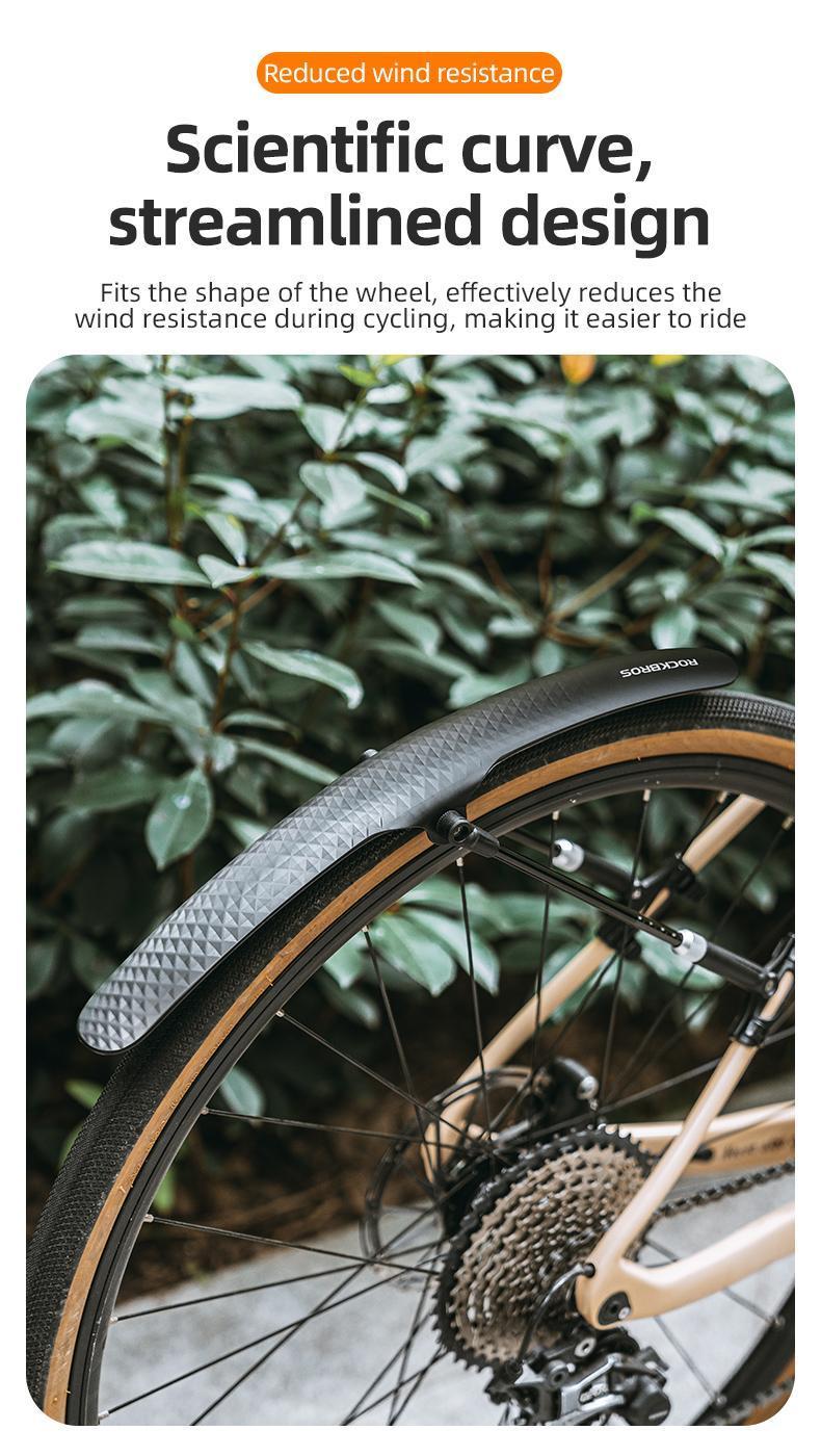 Rockbros Bike Fender Universal Front And Rear Dust Proof Quick Release Touring Bike Durable Removable Bicycle Fender