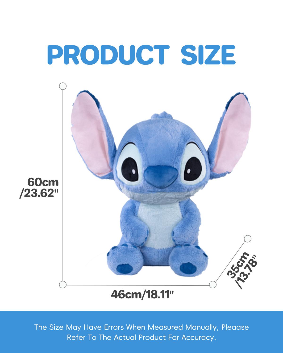Disney Lilo & Stitch Collection 23.62" Stitch Plush Toy,Soft Huggable Stuffed Animal Cute Plush Toy, Gift for Kids and Disney Fans, Home Decoration,Holiday Gift Birthday Gift