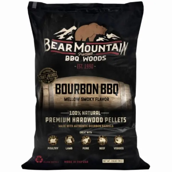 Lignetics 111445 20 lbs Bourbon Flavor BBQ Pellets for Patio Fire Pits & Home Outdoor Grilling