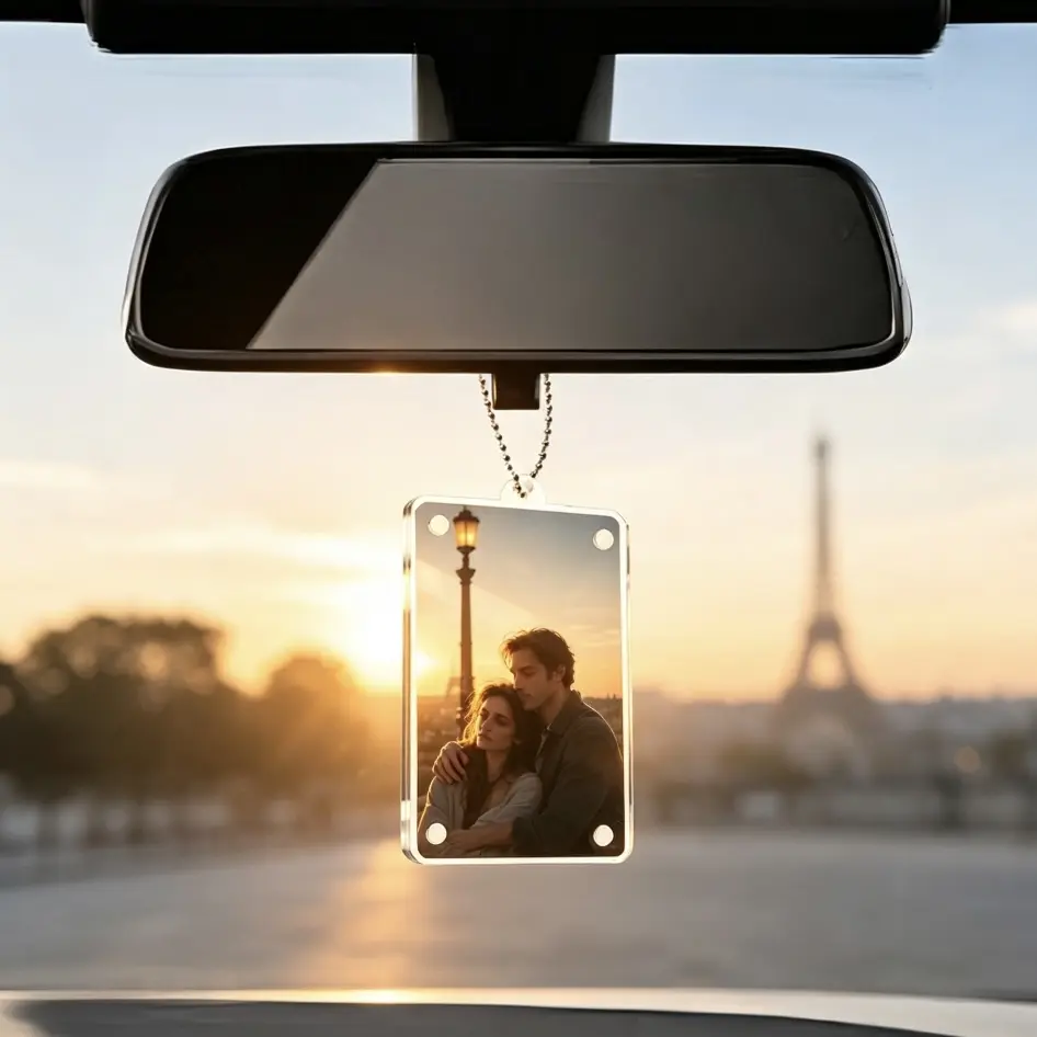 【Summer Survivals】Joytutus Car Visor Photo Holder - 5.45" Magnetic Picture Frame for Sun Visor, Personalized Car Interior Decor to Display Couple & Family Photos, Cute Car Accessories Gift, Aesthetic Car Ornament, Summerfinds, Back to School Shopping