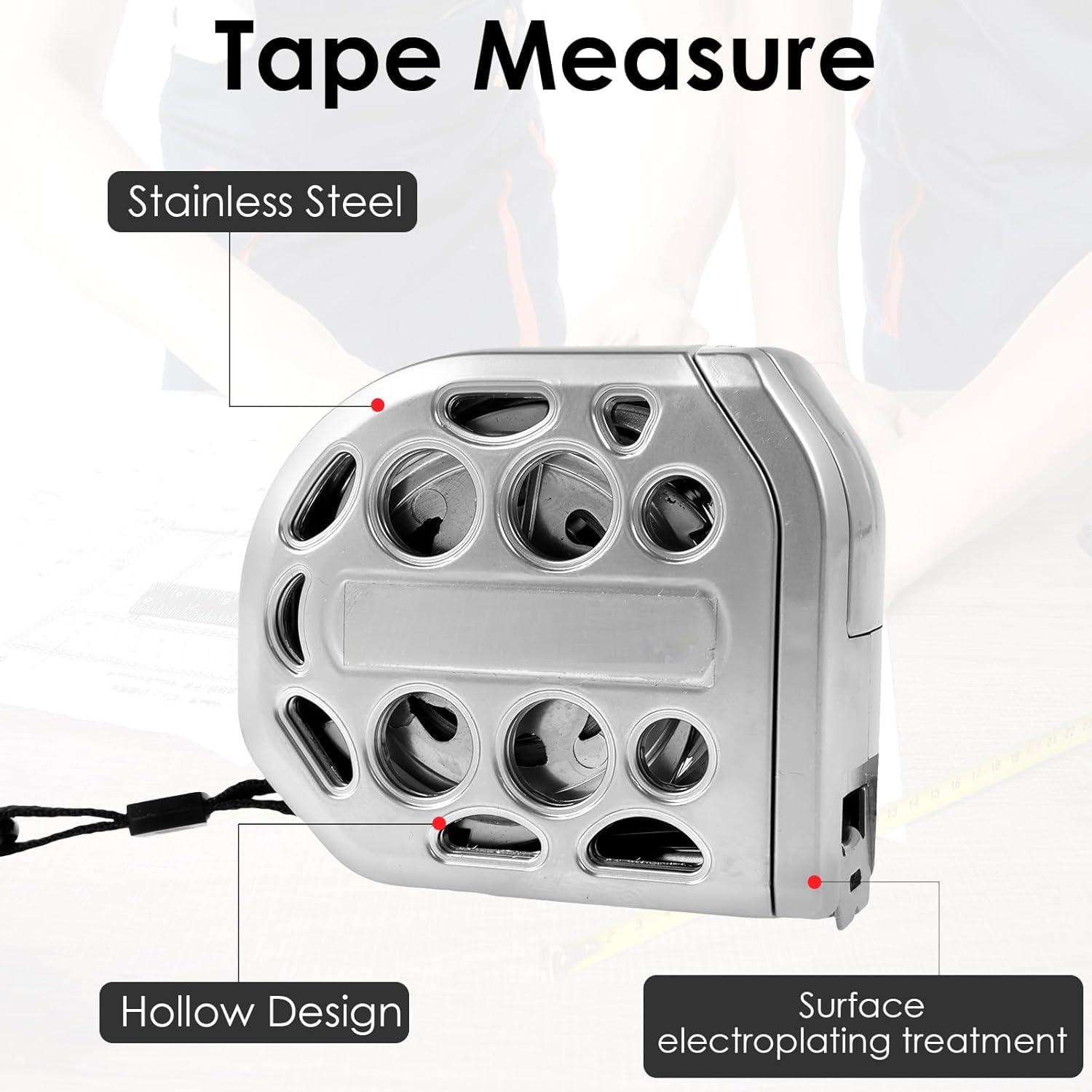 Votrek 25FT Stainless Steel Measuring Tape, Anti Rust,Strong Magnetism on The Bottom,Hollow Design, Gift Tape,Portable self-Locking Tape Measure for Household Woodworking Votrek 25FT Stainless Steel Measuring Tape, Anti Rust,Strong Magnetism on The Bottom,Hollow Design, Gift Tape,Portable self-Locking Tape Measure for Household Woodworking