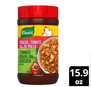 Knorr, Caldo de Tomate con sabor de pollo Granulated Tomato with Chicken Flavor Bouillon Ground, 15.9 oz Jar