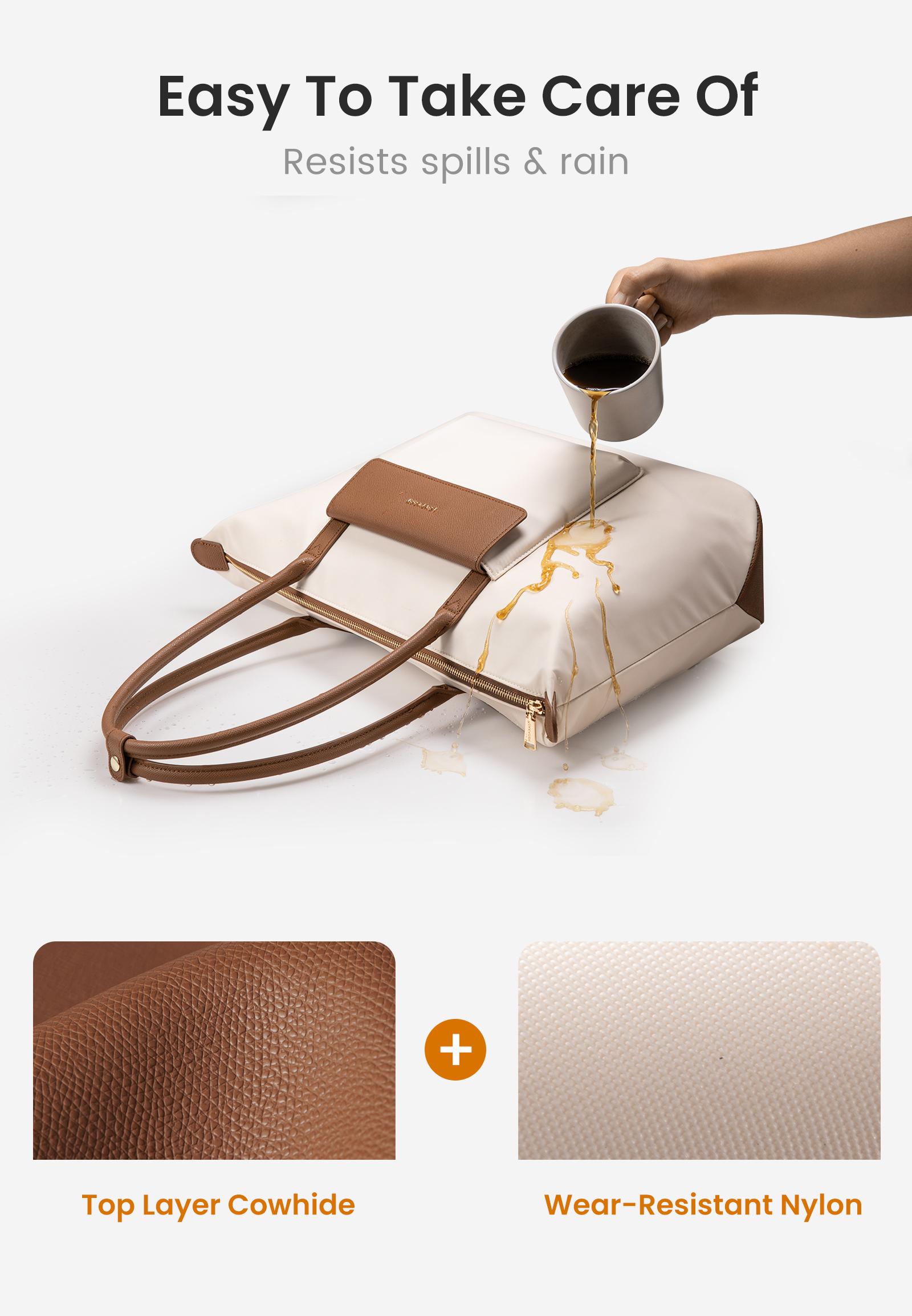 LOVEVOOK Grace Laptop Tote Handbag for Women,Large-capacity Dumpling Bag,Fashionable Versatile Hobo Bag,Waterproof and Breathable Nylon and Genuine Leather,with a functional pouch,Suitable for Daily Commute and various occasions,TikTokShopSpringStatements