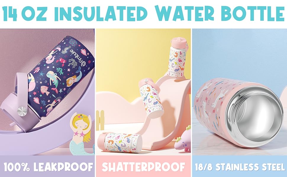 【Back to School】Fimibuke Lunch Snack Bento Box Set - includes Bento box with 3 Compartments, Stainless Steel Insulated Water Bottle, Lunch Bag, Ice Pack, Birthday Gifts, Back to School dealsforyoudays