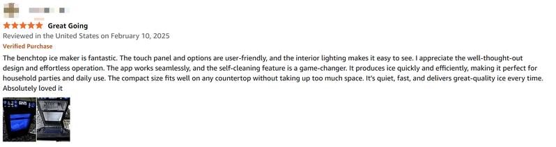 ecozy WiFi Smart Nugget Ice Maker Countertop, Full-Color Smart Panel Ice Machine, 44 lbs/Day, Pull-Out Water Tank, Self-Cleaning