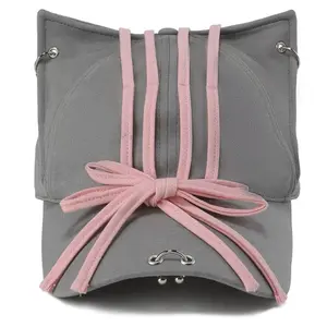 Lace-Up Pierced Strapless Top