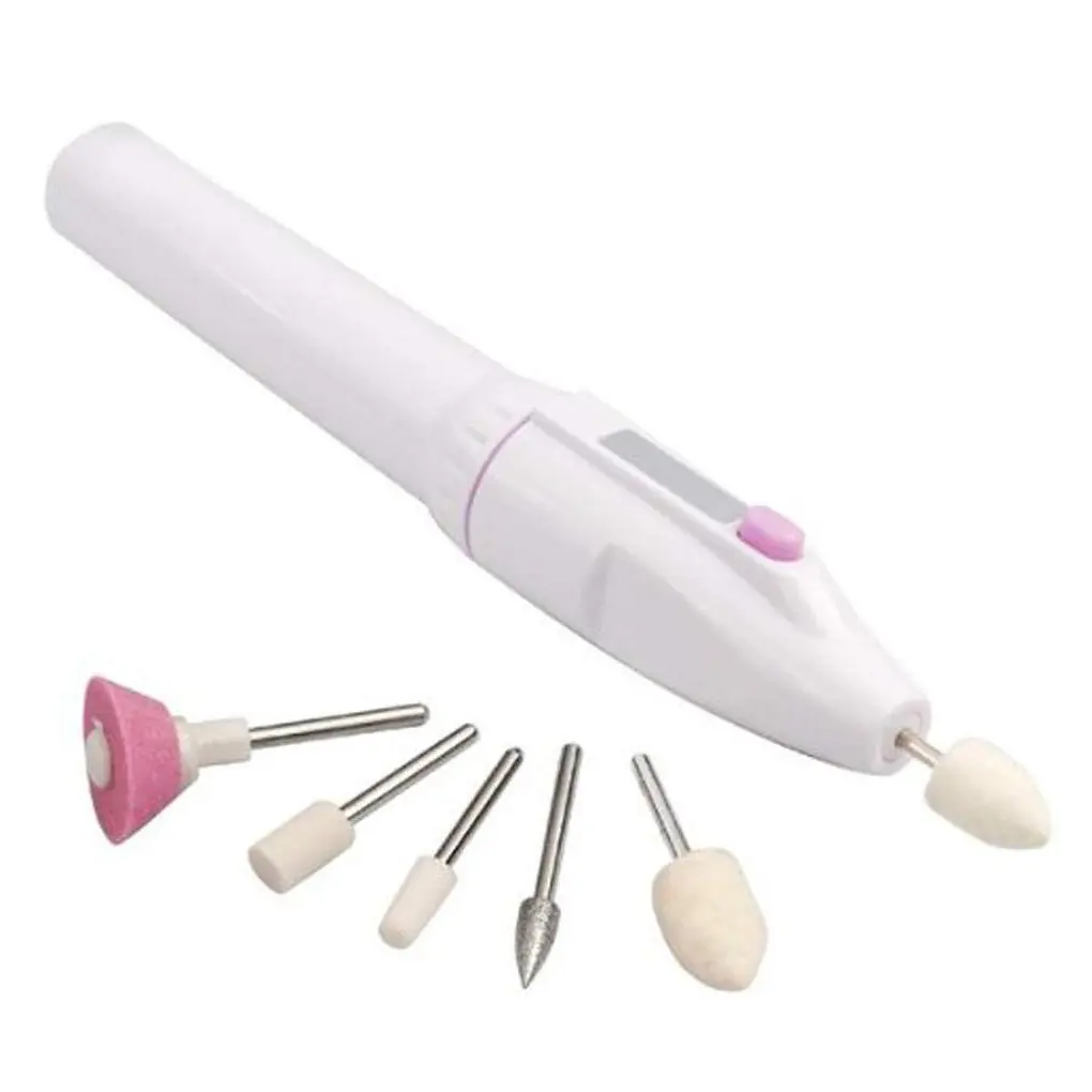 5-In-1 Professional Electric Nail File Kit - Manicure Pedicure Drill, Buffer, Personal Beauty Care & Nail Art Tools