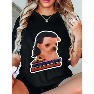 100% Cotton Funny Los Temerarios Dog Chihuahua Fashion T-Shirt
