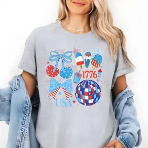 Coquette America T-Shirt , Patriotic 4th of July Shirt, USA Graphic Tee, Independence Day Outfit vintage