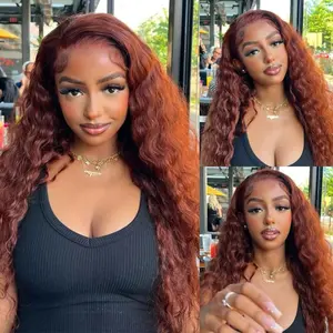 [New In] Asteria Hair 13×4 Lace Front Human Hair Wig Glueless Wig Ready To Go Wig Redish Brown Color Wig Side Part Wig Drawstring Wig