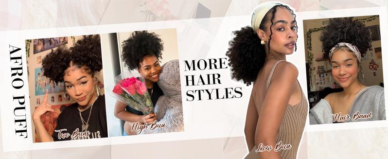 Afro Puff Drawsting Ponytail Burgundy 8 Inch Synthetic Hair Puff Durable Natural Soft and Smooth Natural Ponytails Extensions for Black Women