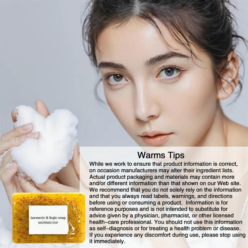 3PCS Lemon Turmeric KojicAcid Soap, Turmeric & Kojic Acid Brightening Soap, DarkSpot Remover, Kojic Acid Soap, Soap Body CareBody Wash Lemon Flawless Organic