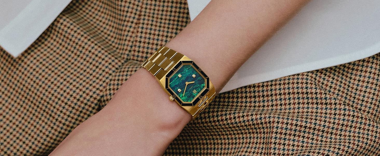 PASCAL Octagonal Diamond Watch for Women & Men Retro Chic Luxury Stainless Steel Case 27mm x 29mm Sapphire Crystal Elegant Evening Style Perfect Gift PASCAL Octagonal Diamond Watch for Women & Men Retro Chic Luxury Stainless Steel Case 27mm x 29mm Sapphire Crystal Elegant Evening Style Perfect Gift