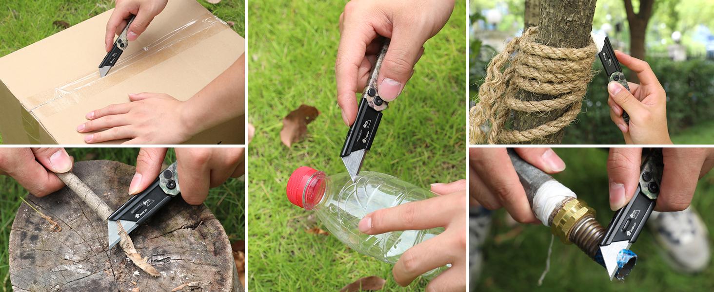 #JumpstartSale WORKPRO 3-Pack Folding Utility Knife, Quick Change Blades Box Cutter, EDC Foldable Pocket Utility Knife Sets with Belt Clip