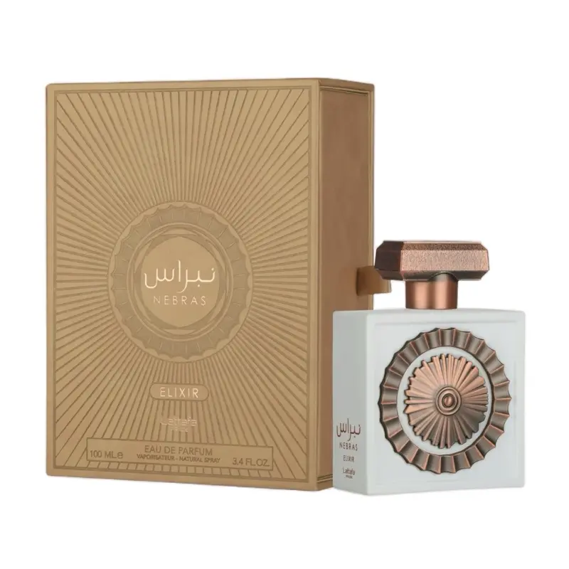 Lattafa Pride Nebras Elixir EDP Perfume - 100ml/3.4oz Unisex Long Lasting Perfume, Sweet Vanilla, Creamy Gourmand, Sugar Cane, Floral, Musk, Sensuous Elegance, Perfumes
