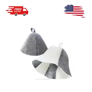 2 Pack Sauna Hat Polished Wool Hat