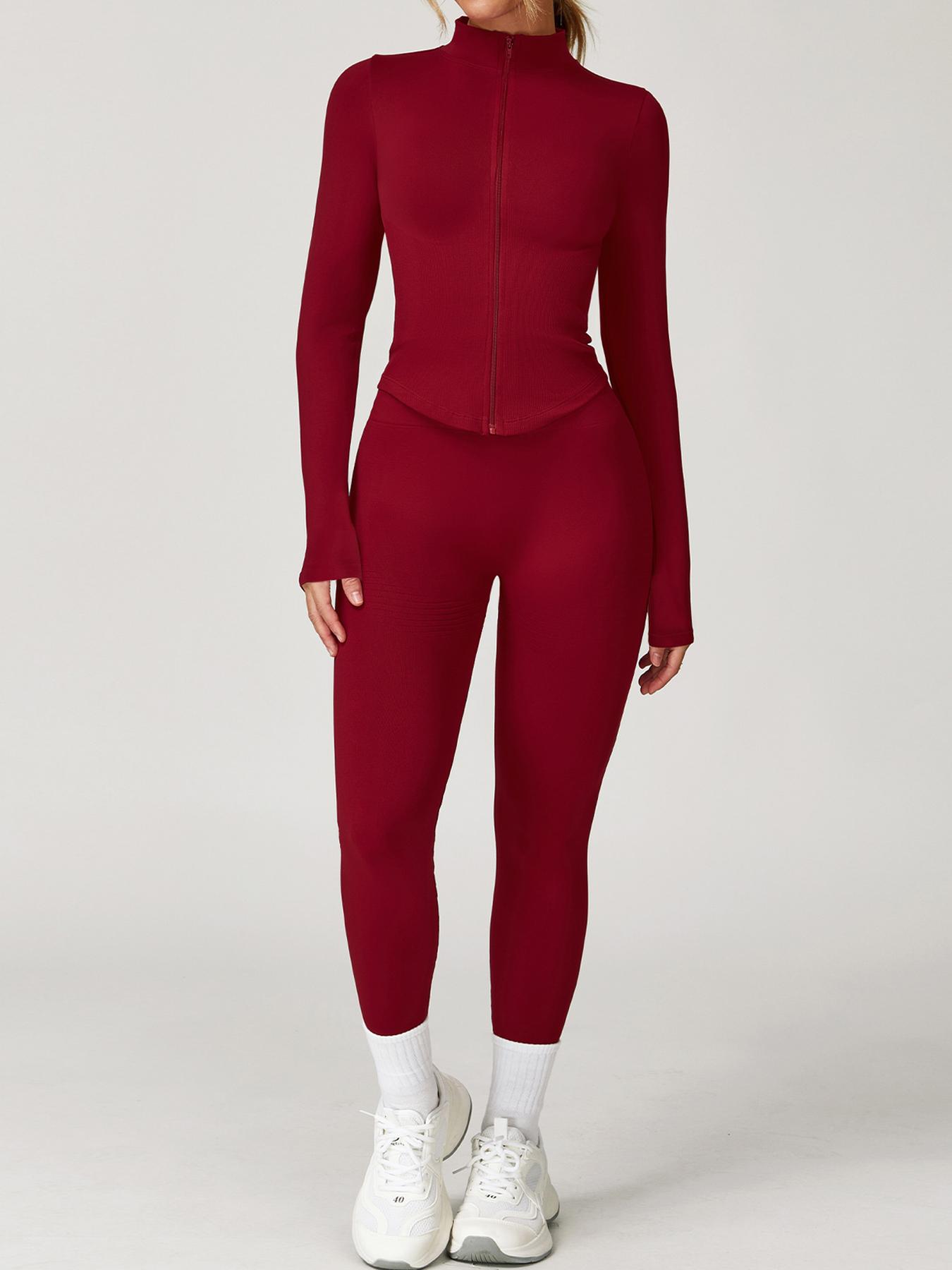 Jetjoy Workout Sets for Women, Women 2 Piece Seamless Ribbed Workout Sets With Zip Up Jacket+ Mid-Waisted Gym Yoga Leggings SpringStatements Jetjoy Workout Sets for Women, Women 2 Piece Seamless Ribbed Workout Sets With Zip Up Jacket+ Mid-Waisted Gym Yoga Leggings SpringStatements