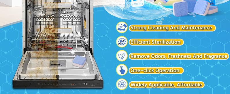 BUBCLEAN Dishwasher Cleaner 24 Tablets Descaler Pods for GE Bosch Frigidaire LG Samsung Whirlpool KitchenAid Kenmore Maytag Amana with Citric Acid 12 Month Supply
