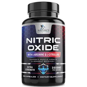 HOT! Nitric Oxide Booster Extra Strength 3000mg - 3X Strength L-Arginine & Citrulline, Best Nitric Oxide Supplements for Men, Supports Muscle, Heart Health, Energy Supplement, Bottled in USA, 180 Capsules