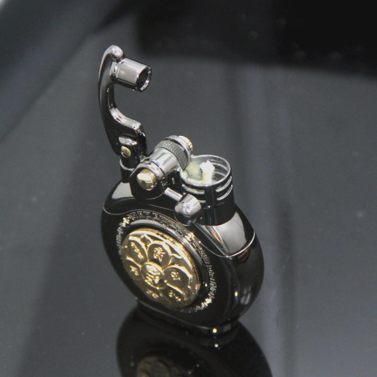 Vintage Cool Lighter, Old Fashioned Liquid Lighter, Creative Lucky Rocker Switch, Lucky Wheel Rotating Disk Decompression, Can Be Added Fuel, Gift Box Packaging, Suitable For Smokers, Collection, Holiday Gifts, Daily Home Ignition, (Excluding Fuel)