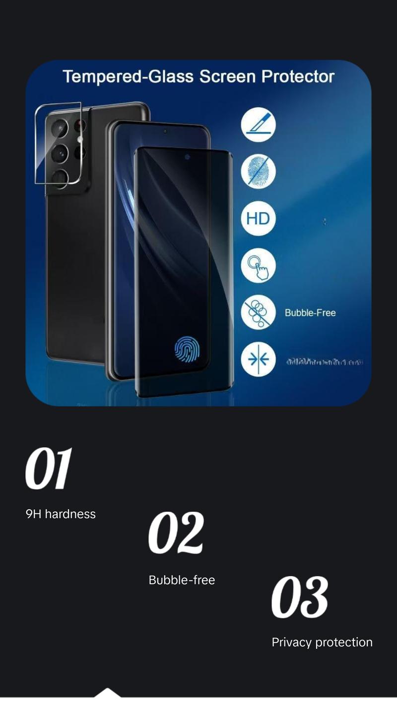 2+2 Pack Galaxy S21 Ultra Privacy Screen Protector and Camera Lens Protector,9H Hardness Tempered Glass, 3D Full Coverage, Fingerprint Unlock, Easy to Install for Galaxy S21 Ultra 6.8 Inch Protection Protective 2+2 Pack Galaxy S21 Ultra Privacy Screen Protector and Camera Lens Protector,9H Hardness Tempered Glass, 3D Full Coverage, Fingerprint Unlock, Easy to Install for Galaxy S21 Ultra 6.8 Inch Protection Protective