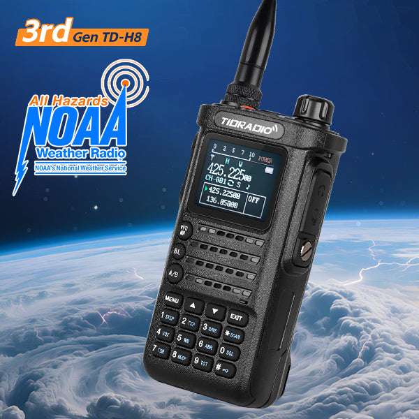 TIDRADIO 3rd Gen TD-H8 GMRS & Ham Radio 10Watt Long Range Walkie Talkie Performance Multi-band Handheld Two-Way Radio Built-in Bluetooth APP Wireless Programming