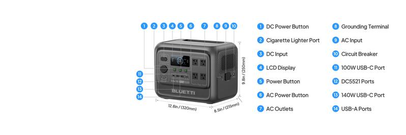 BLUETTI Elite 100 V2 Portable Power Station with 100W Solar Panel (ships separately), 1024Wh Solar Generator w/ 4 1800W AC Outlets, for Camping, Emergencies, Backup Power
