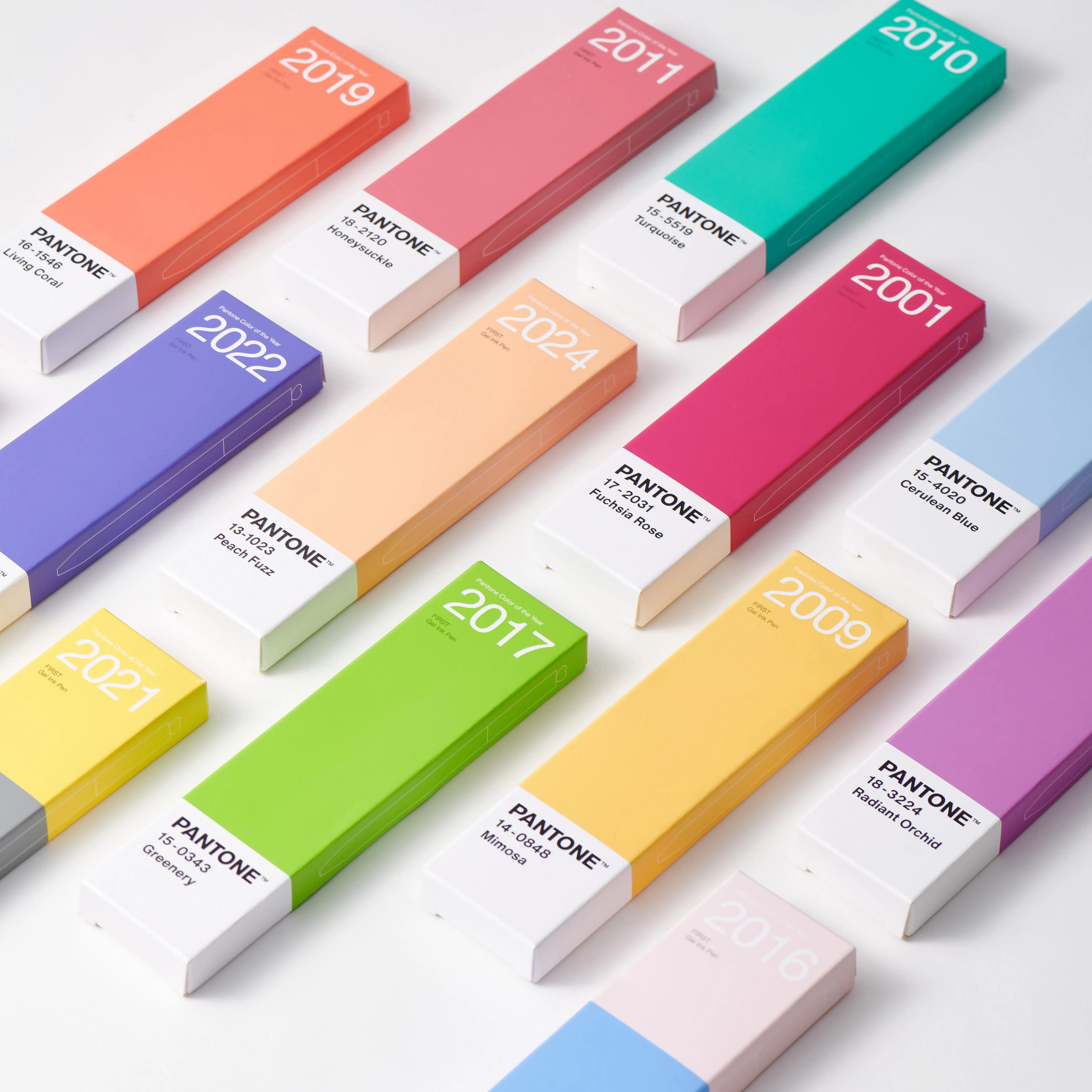 KACO x PANTONE Co-Branded FIRST Gel Pens (2 Pieces), 0.5 mm Fine Point, Black Ink, Ergonomic Design, Smooth Writing, Aesthetic Unisex Office Stationery, Color-Themed Pens & Refills Compatible, Ideal Gift for Colleagues