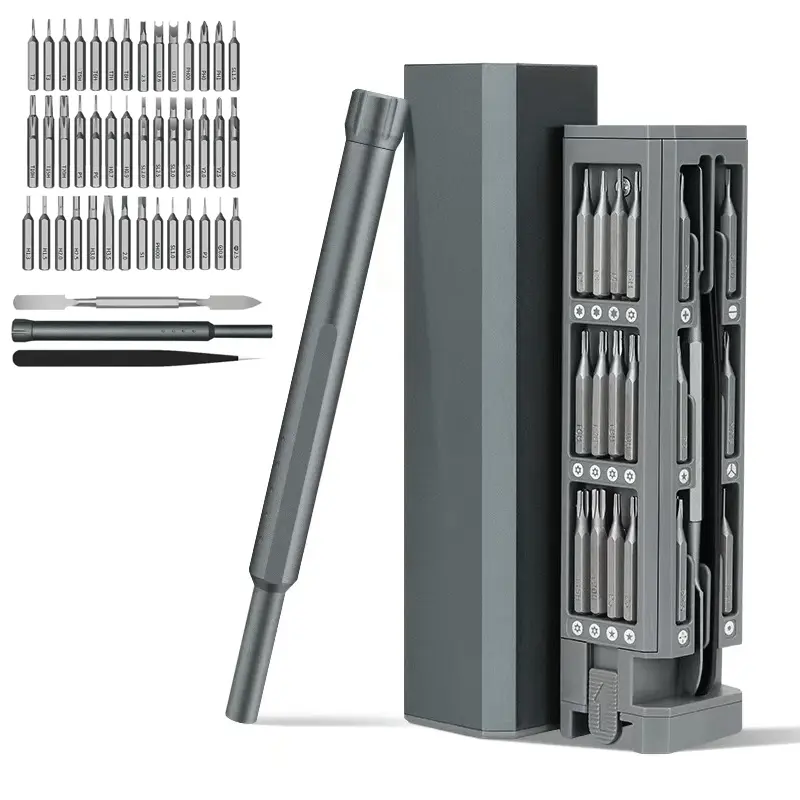 44 in 1 Precision Multifunctional Diy Screwdriver Set, Magnetic Tool Kit with Detachable Handle, Ideal for Home and Gadget Repairs, Hand Tools
