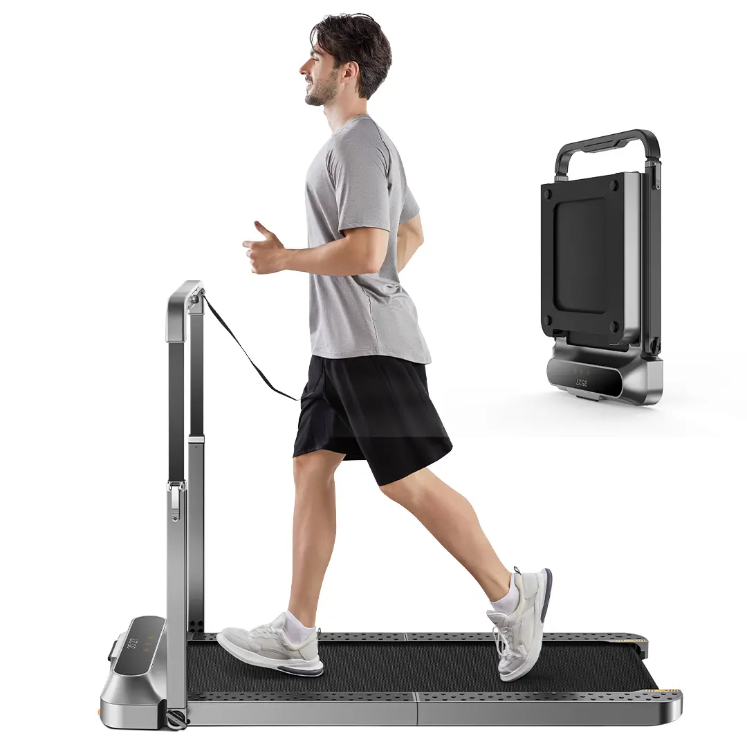 WalkingPad R2 Walk & Run 2-in-1 foldable under-desk treadmill, compact portable treadmill for home office use, equipped with a maximum speed of 7.4 mph, an LED display, and app control
