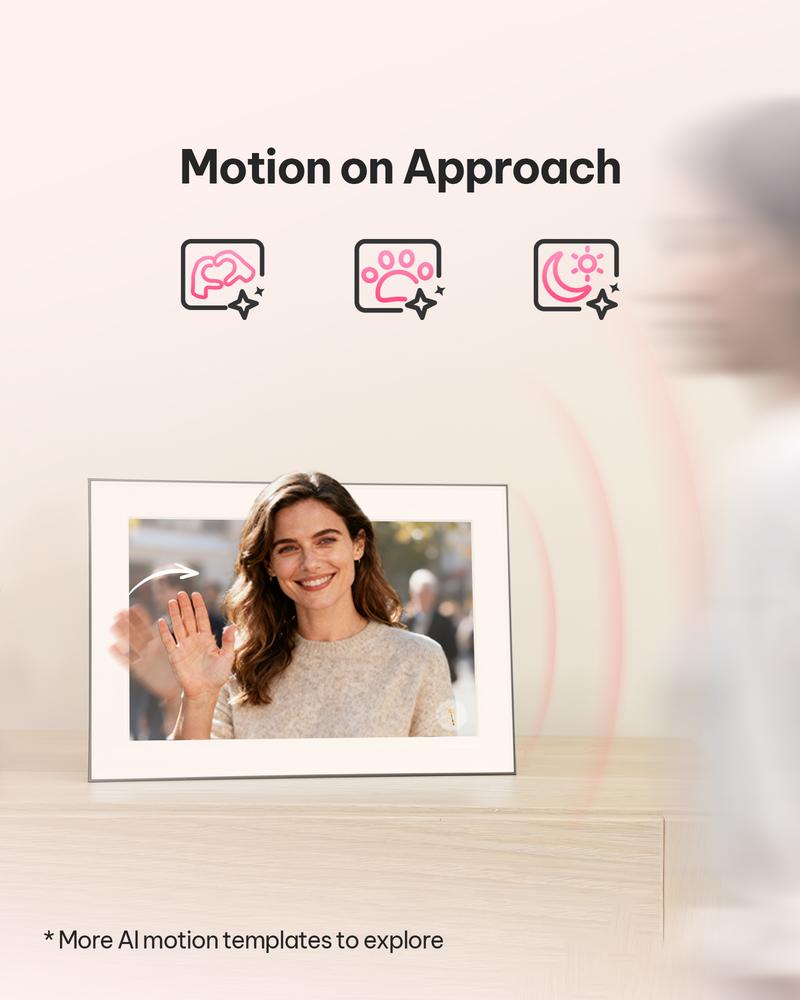 Homture Magic Frame - 10.1″ 1080P World's First AI Magic Frame for Old Photo Restoration Unlimited Storage Instant Sharing Decor Full HD 1080P