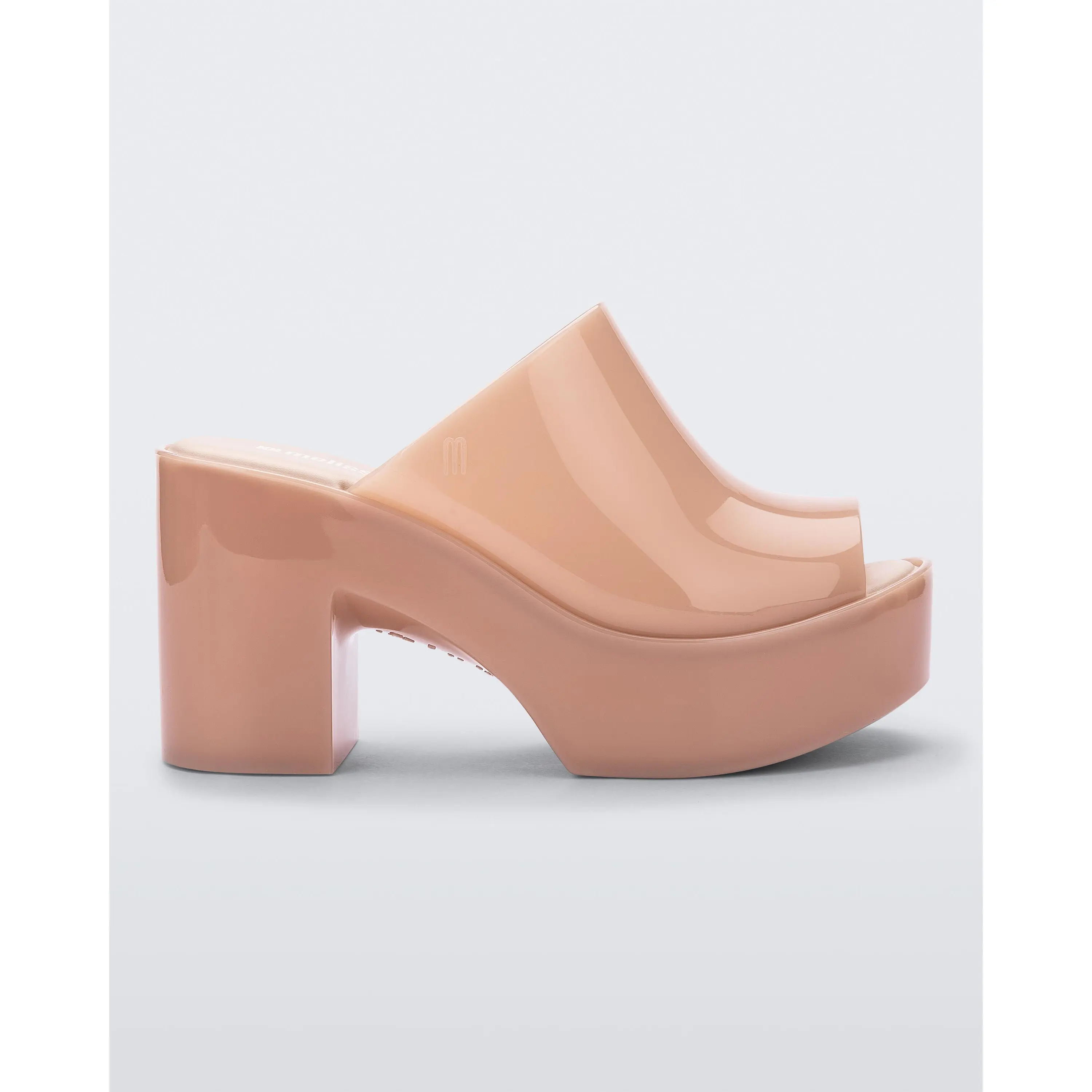 Melissa Hype Mule Platform High Heels for Women, Stylish High-Shine Iridescent Jelly Footwear with Elegant Comfort, Heeled, Platform Heels