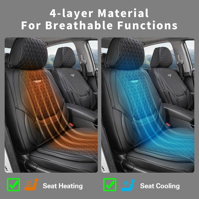 EKR Semi-Custom Seat Covers Napa Leather Waterproof & Stain-Resistant Car Seat Protectors Fits 99% of Sedans Including Toyota, Honda, Nissan, Ford, Chevrolet, Kia, Hyundai, etc. Multi-Color Interior Upgrade Easy Installation & Scratch-Resistant