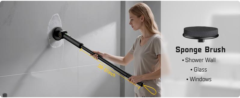 Fanttik G9 Pro Electric Scrubberbrush with VoltiPulse Motor Dual-Speed Control 6 Brush Heads Adjustable Angle IPX7 Waterproof Type-C Charging for Bathroom Tile Grout Cleaning Tools