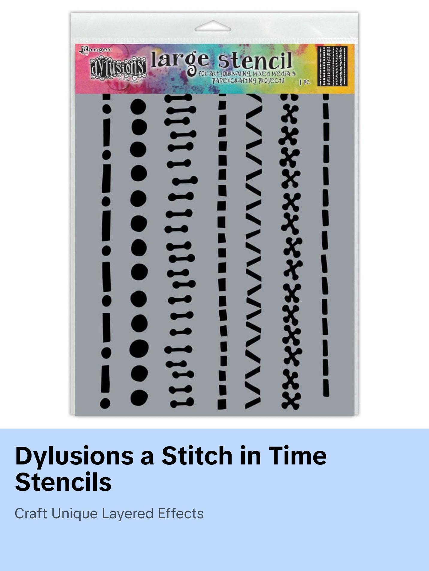 Dylusions Stencils A Stitch in Time