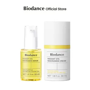 [Biodance Official] Radiant Vita Niacinamide Serum & Cream Duo | Brightening, Even Skin Tone | Dark Spot, Dull Skin Care, Glutathione & Vitamin C | Deep Moisture & Hydration, Fast-Absorbing, K-Beauty, Korean Skincare Routine, Glow, Anti-aging
