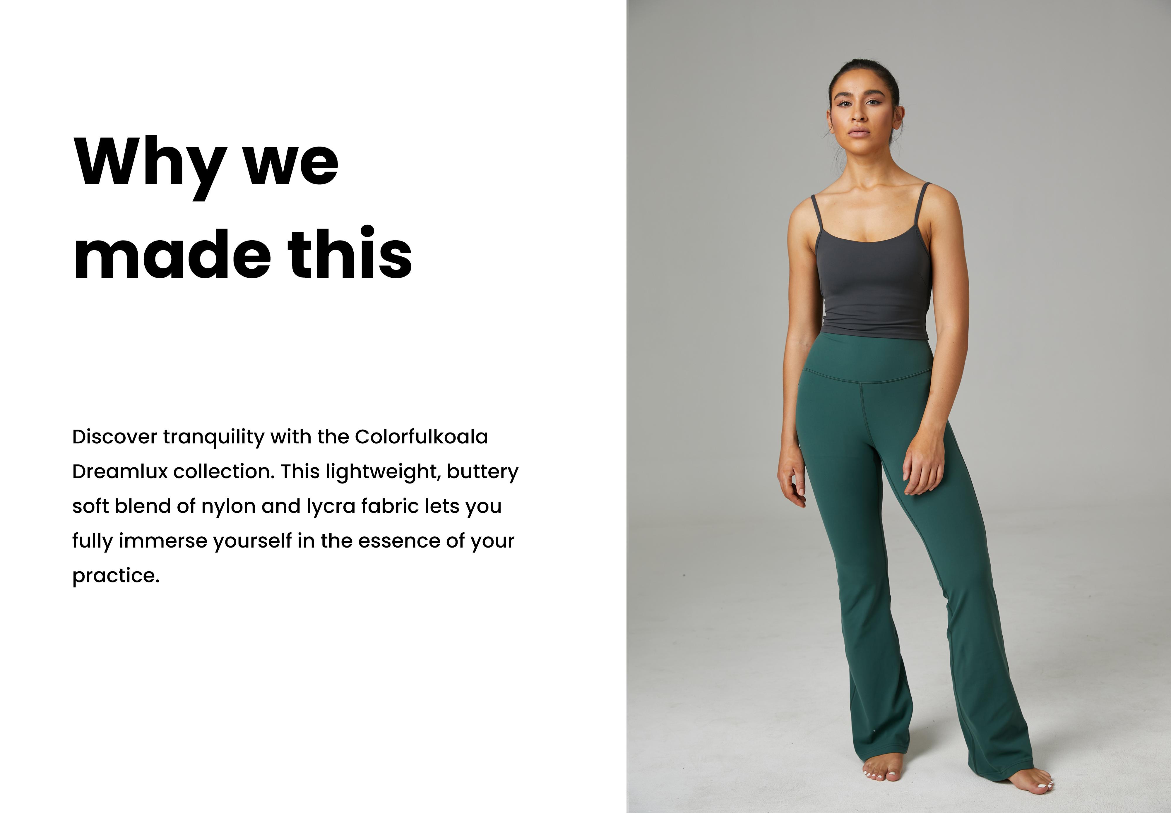 Colorfulkoala Women's Dreamlux Workout Flare Leggings High Waisted Wide Leg Bootcut Yoga Pants 29.5" / 31.5" Inseam