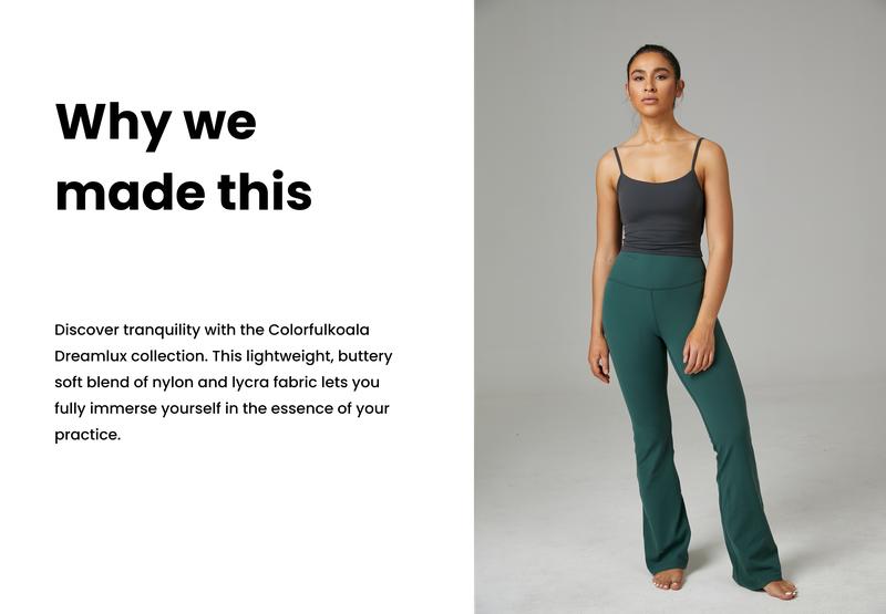 Colorfulkoala Women's Dreamlux Workout Flare Leggings High Waisted Wide Leg Bootcut Yoga Pants 29.5" / 31.5" Inseam